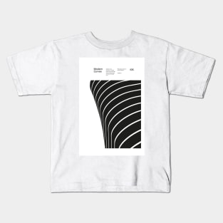 Modern Curves 06, Modern Architecture Design, minimalist Design, Modern Art, Typographic, Helvetica Kids T-Shirt